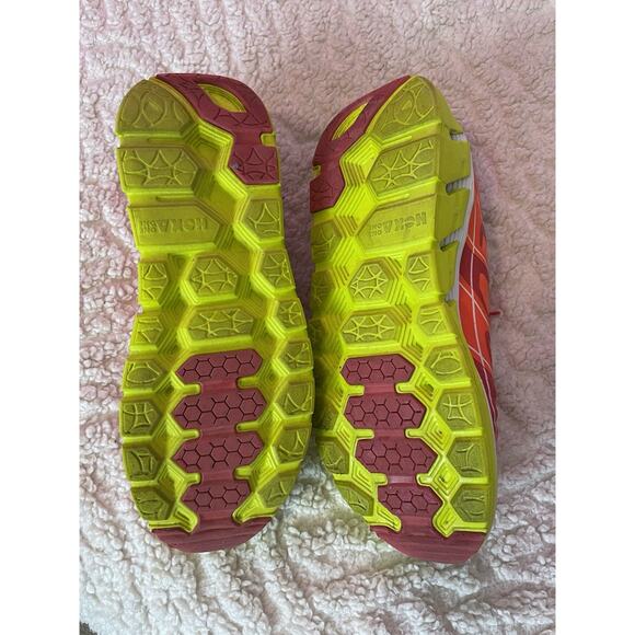 Hoka One One Conquest Womens Running Shoes Sneaker Orange Green 9 - Picture 9 of 10
